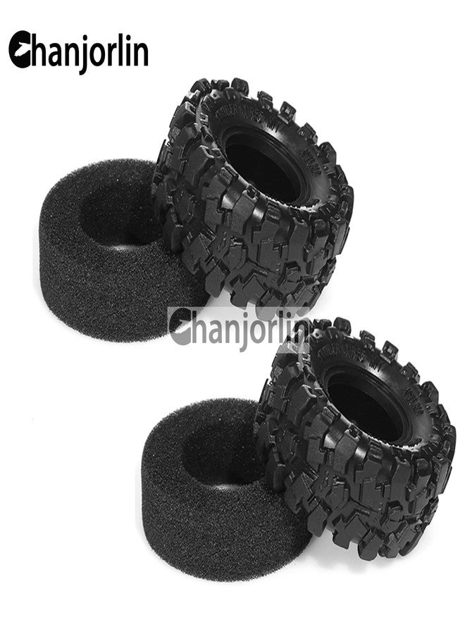 Chanjorlin 1.0 RC Crawler Tires 1/24 1/18 All Terrain Super Soft Sticky Rubber Mud Slingers Tyres For 1:24 1:18 Rock Crawler Car Axial SCX24 FMS AX24 FCX18 FCX24 TRX4M 1.0" Beadlock wheels Rim 4PCS - Image 3